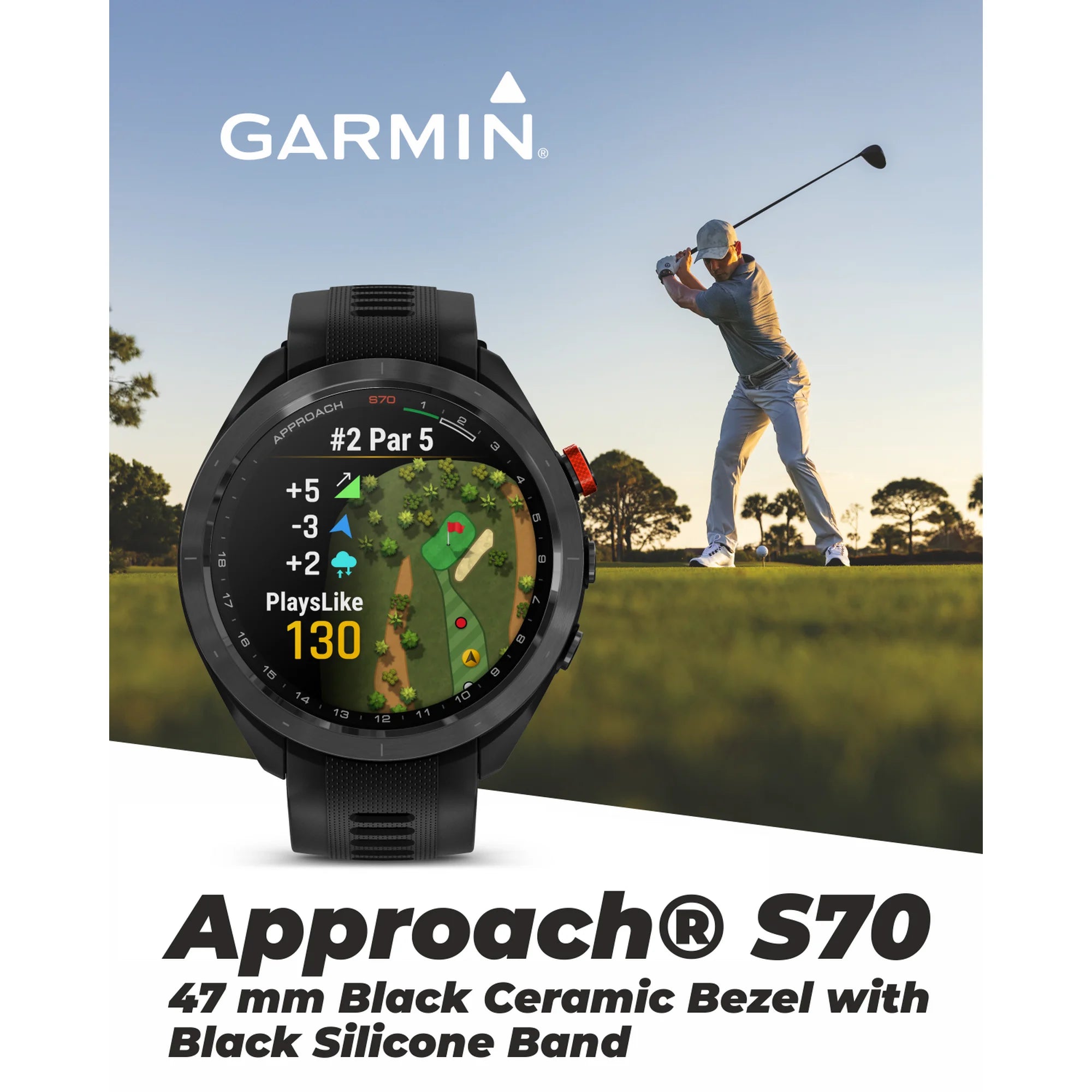 GARMIN APPROACH S70 GPS SMARTWATCH -- 47MM