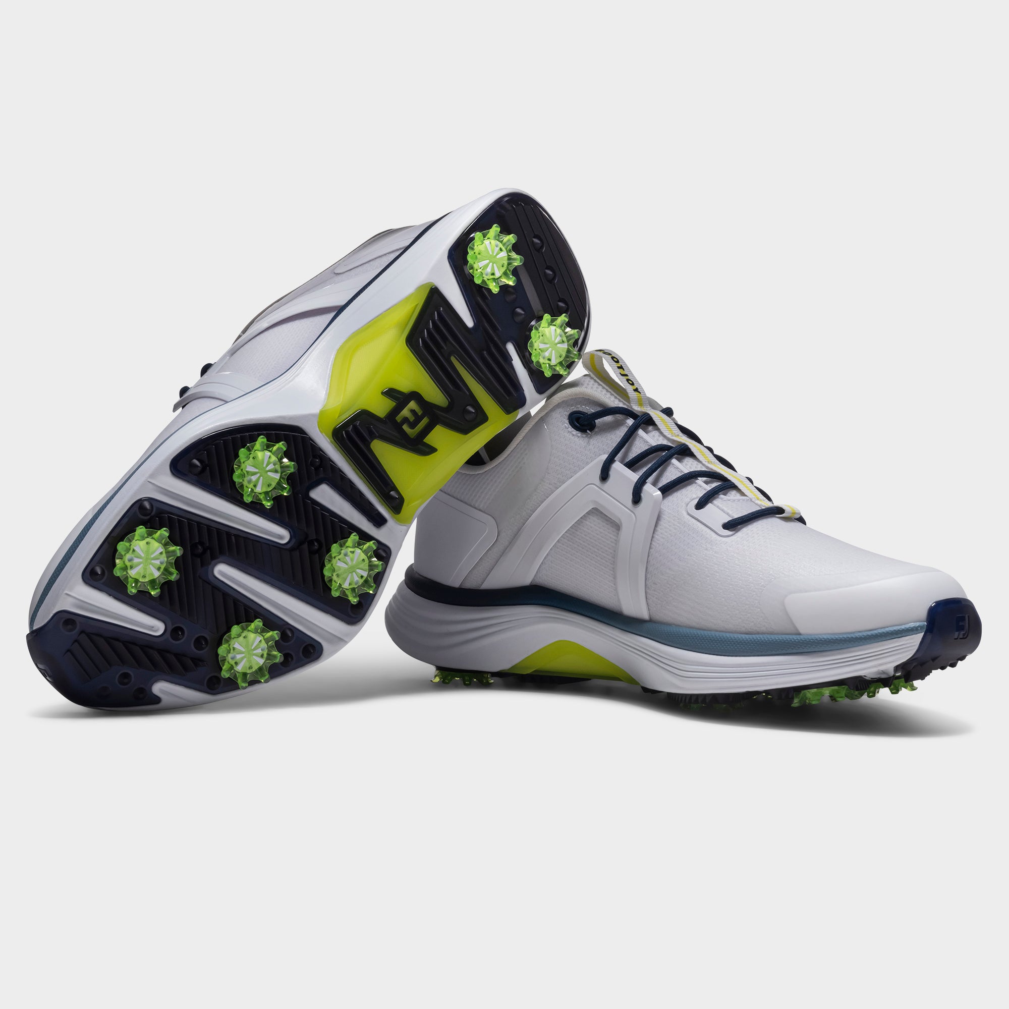 FOOTJOY HYPERFLEX -- WHITE/NAVY/YELLOW