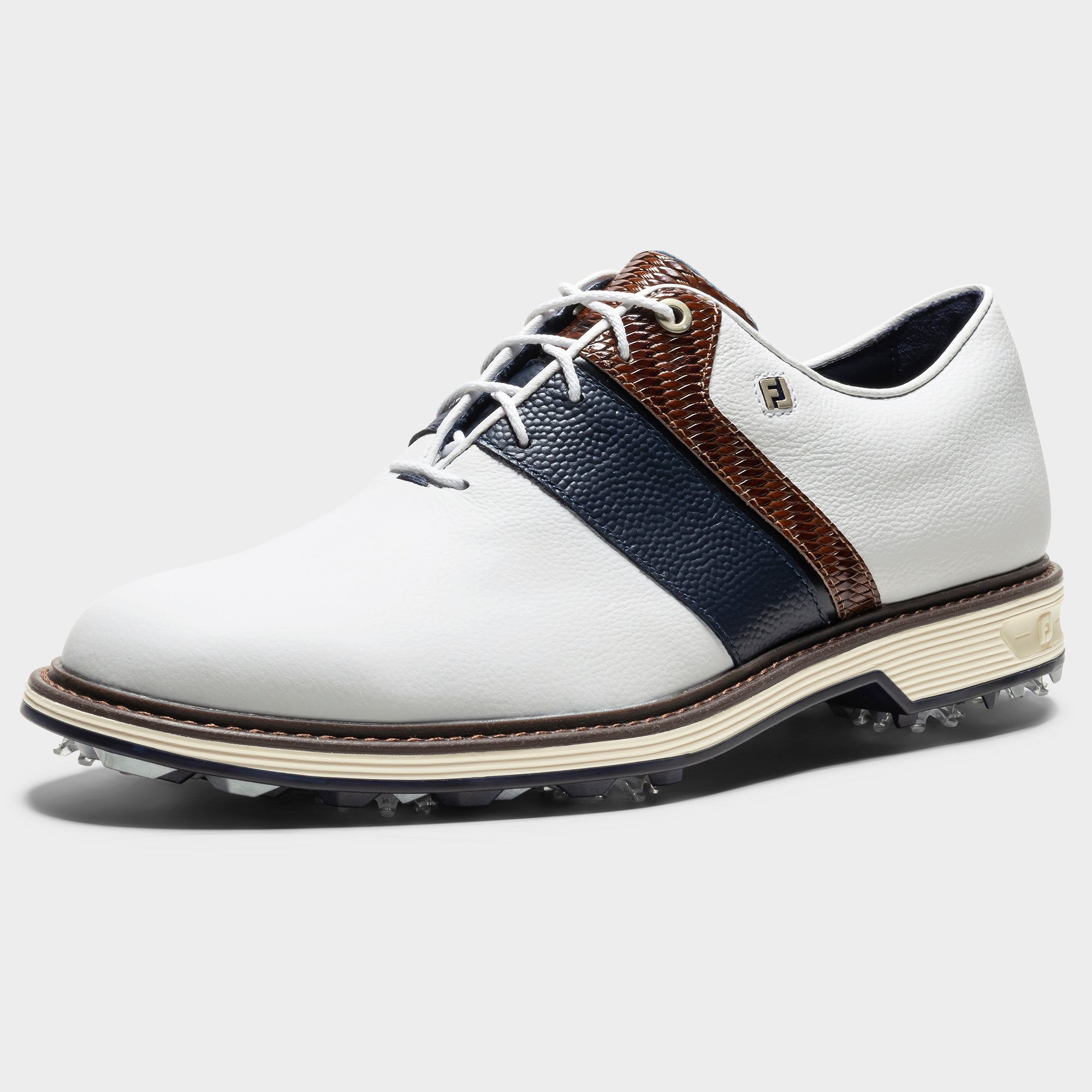 FOOTJOY PREMIERE SERIES PACKARD LX -- WHITE/NAVY/CHESTNUT