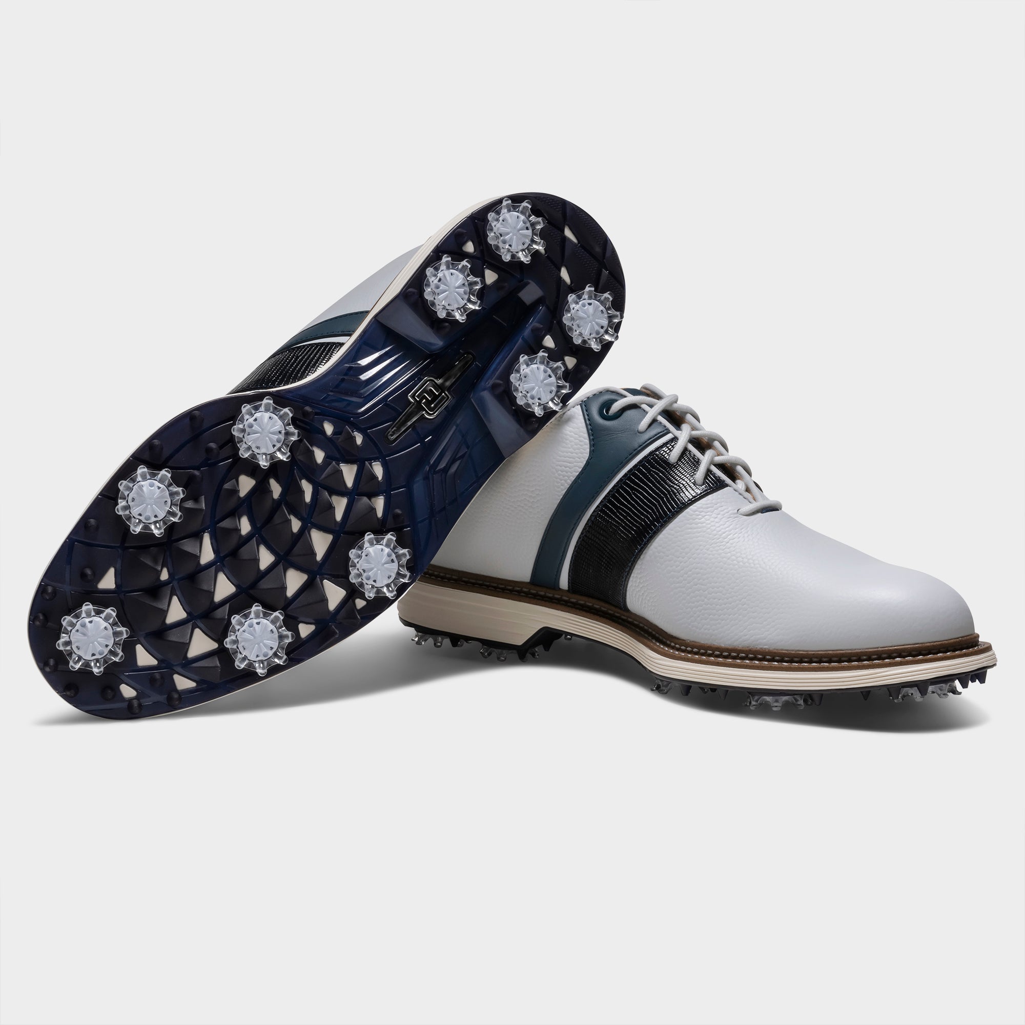 FOOTJOY PREMIERE SERIES PACKARD -- WHITE/NAVY
