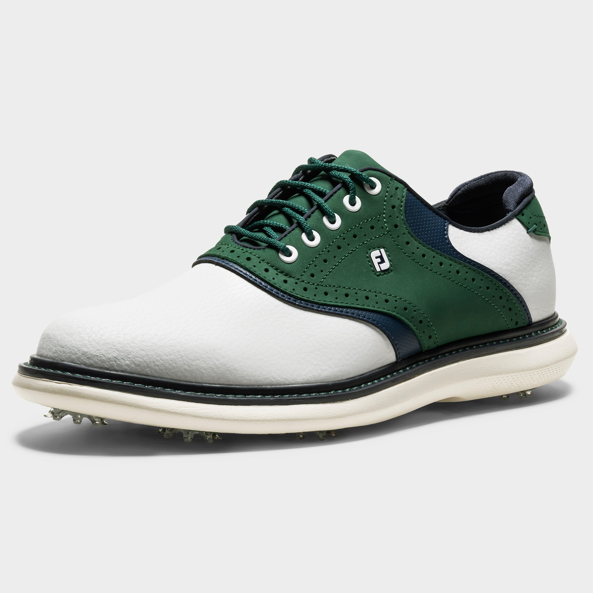 FOOTJOY TRADITIONS LE -- WHITE/NAVY/GREEN
