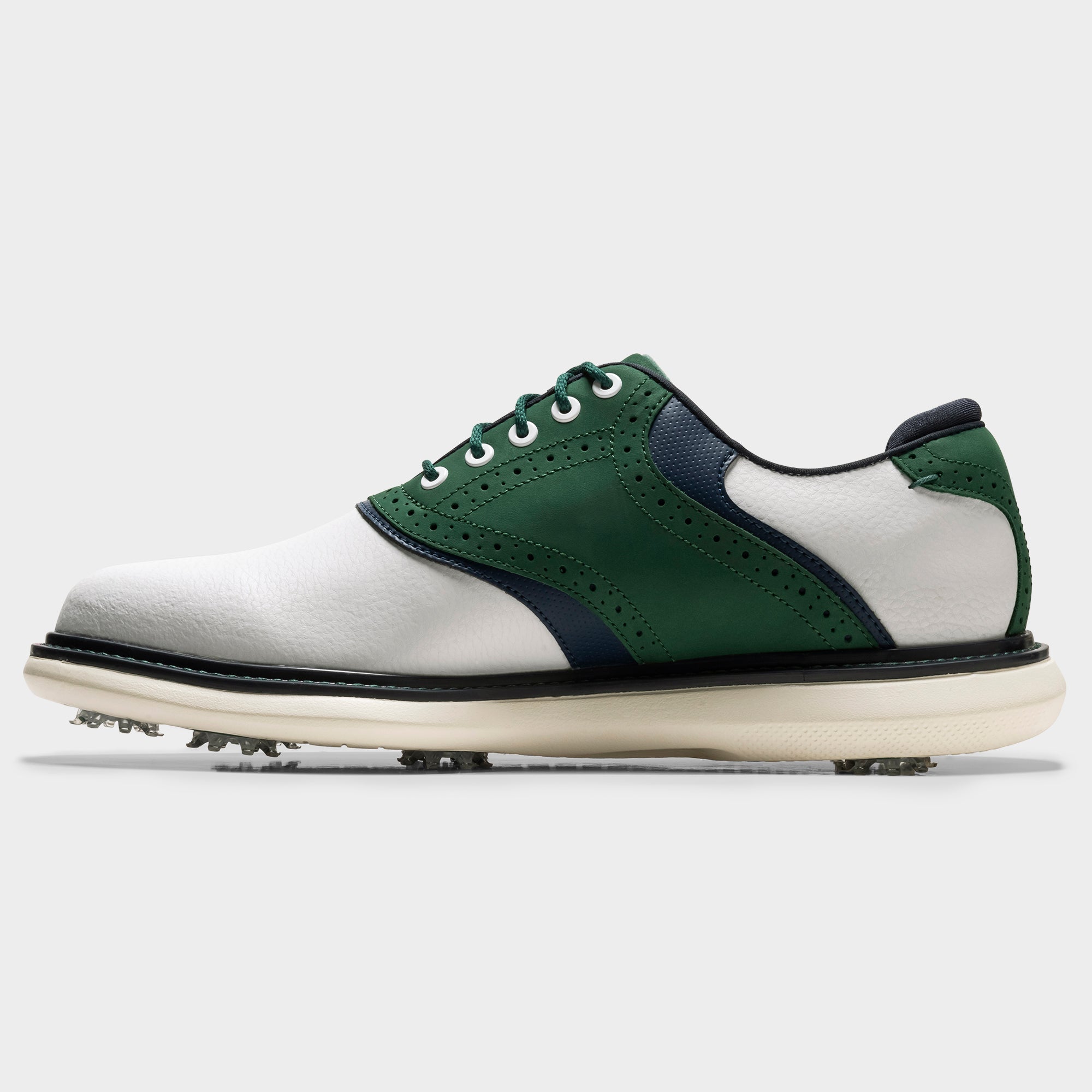 FOOTJOY TRADITIONS LE -- WHITE/NAVY/GREEN