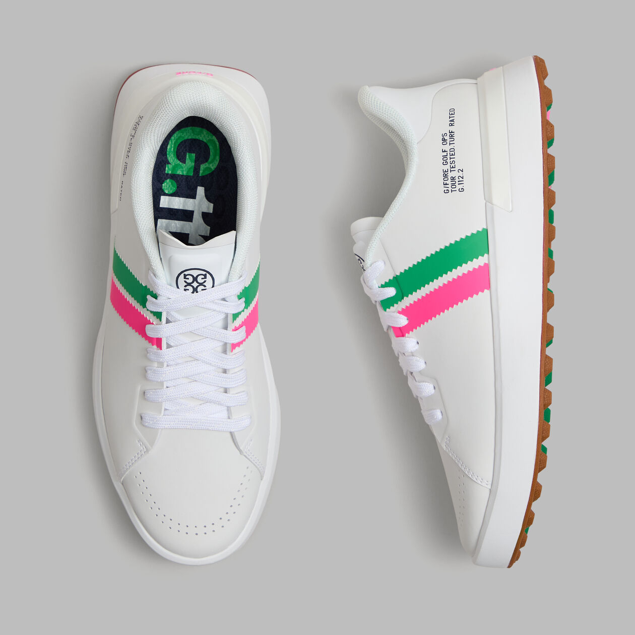 G/FORE WOMEN'S G112 STRIPE KILTIE -- SNOW/MULTI