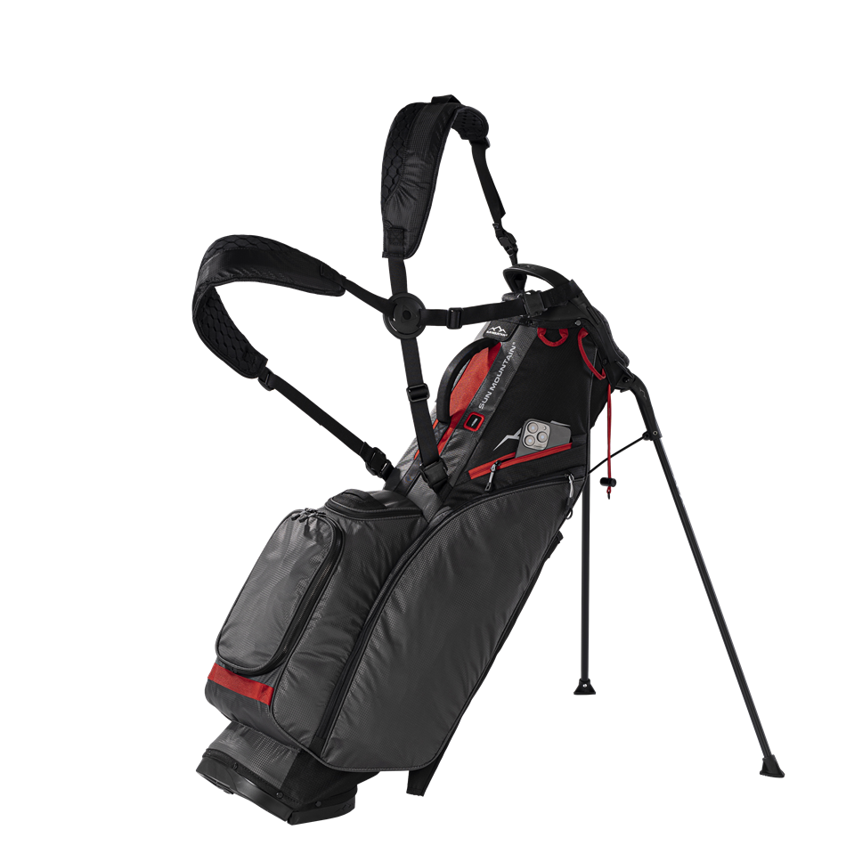 Sun Mountain Eclipse E-2.5 Stand Bag - BLACK-STEEL-RED