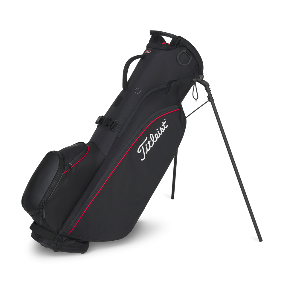 Titleist 2025 Player 4 Carbon Stand Bag - BLACK-BLACK-RED