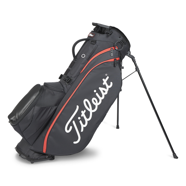 Titleist Players 5 Standbag - BLACK-BLACK-RED