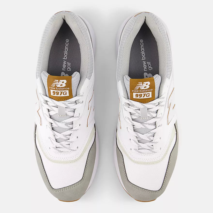 NEW BALANCE 997 SPIKELESS -- WHITE/GREY/BROWN