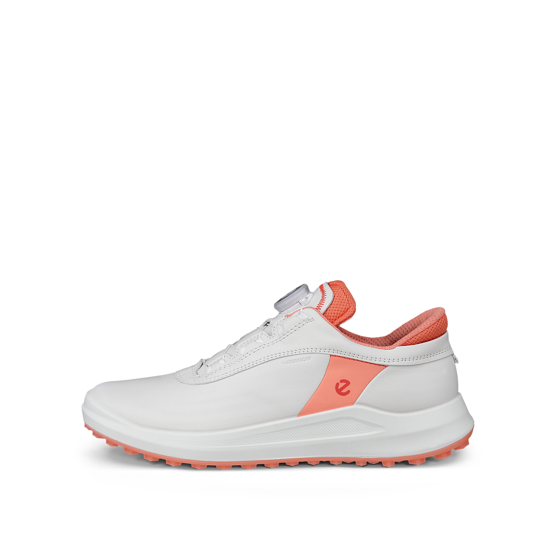 ECCO WOMEN'S GOLF CORE BOA -- WHITE/CORAL
