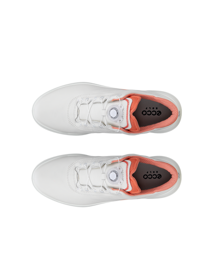 ECCO WOMEN'S GOLF CORE BOA -- WHITE/CORAL