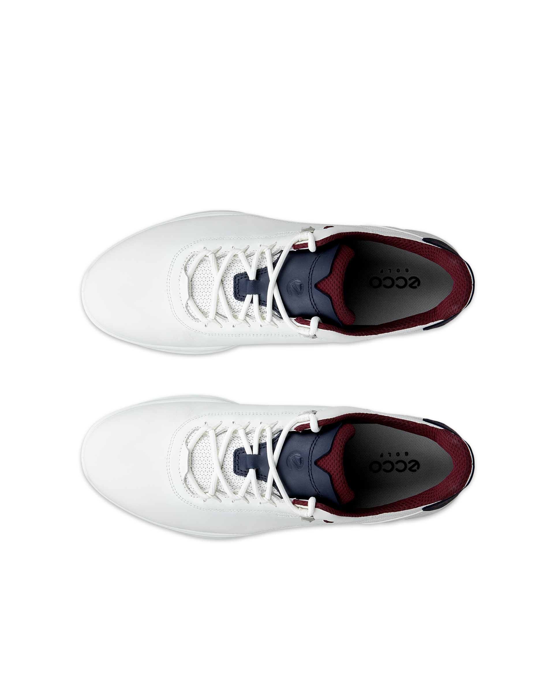 ECCO GOLF S-CASUAL LACE WP -- WHITE/NAVY