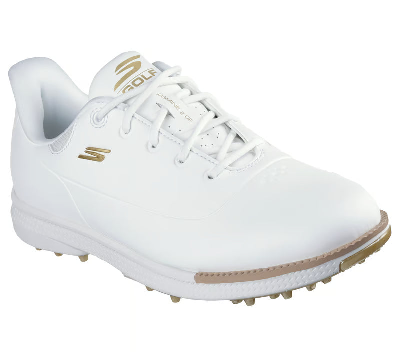 SKECHERS WOMEN'S JASMINE 2 -- WHITE/GOLD