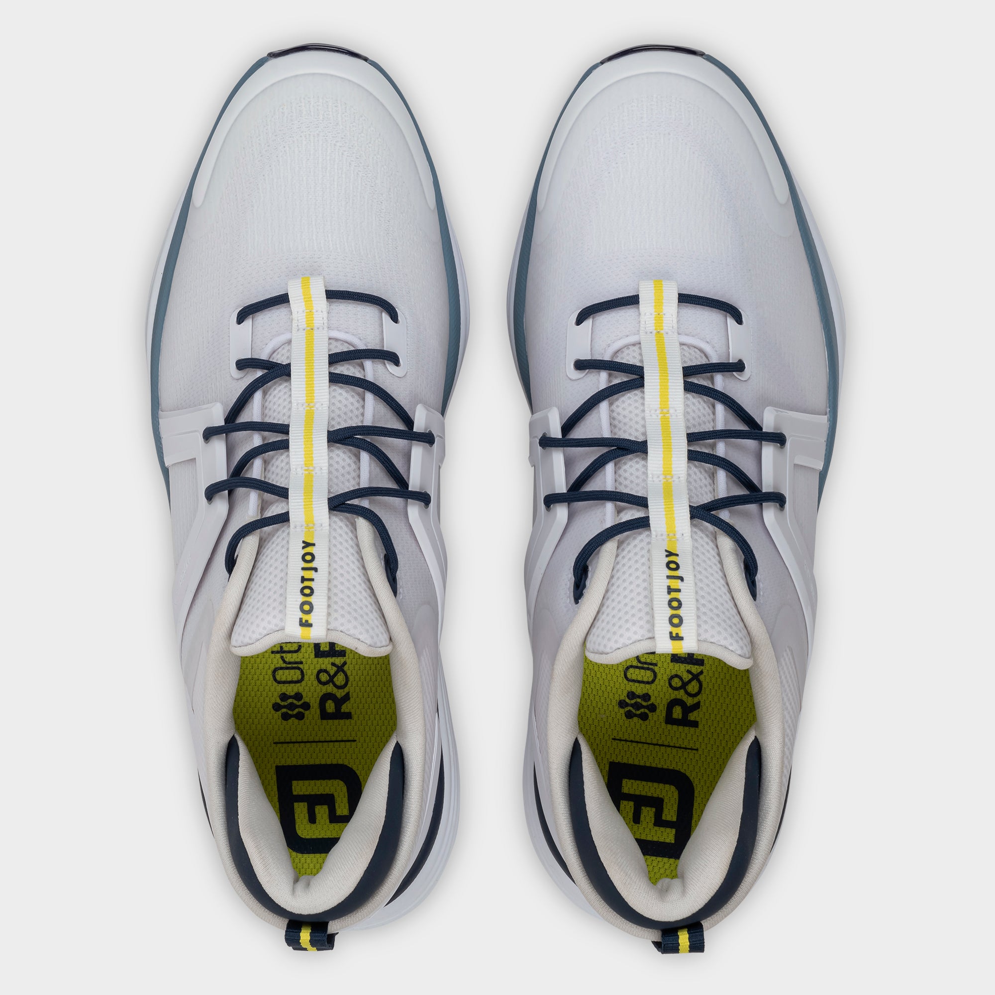 FOOTJOY HYPERFLEX -- WHITE/NAVY/YELLOW