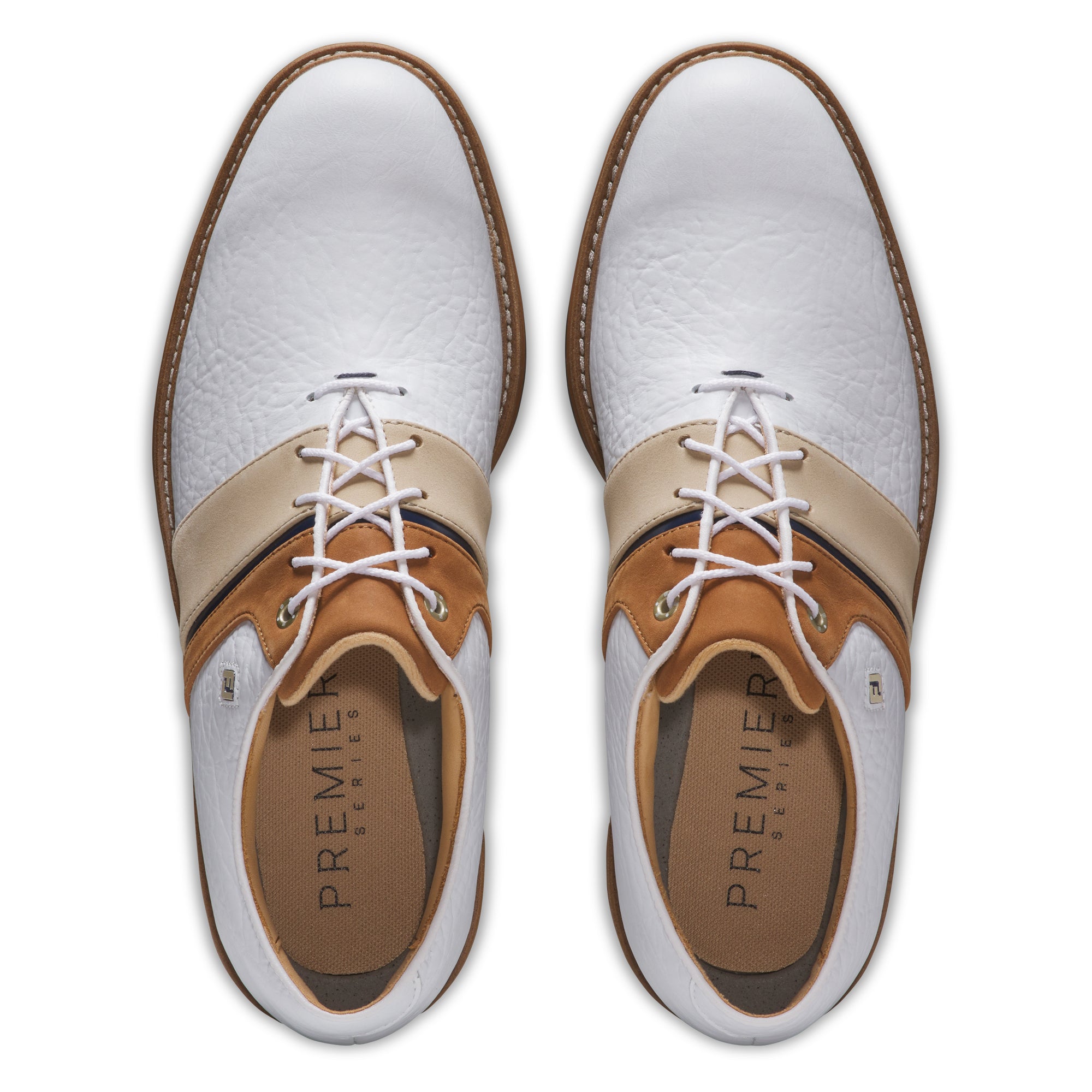 FOOTJOY PREMIERE SERIES PACKARD LX -- WHITE/KHAKI