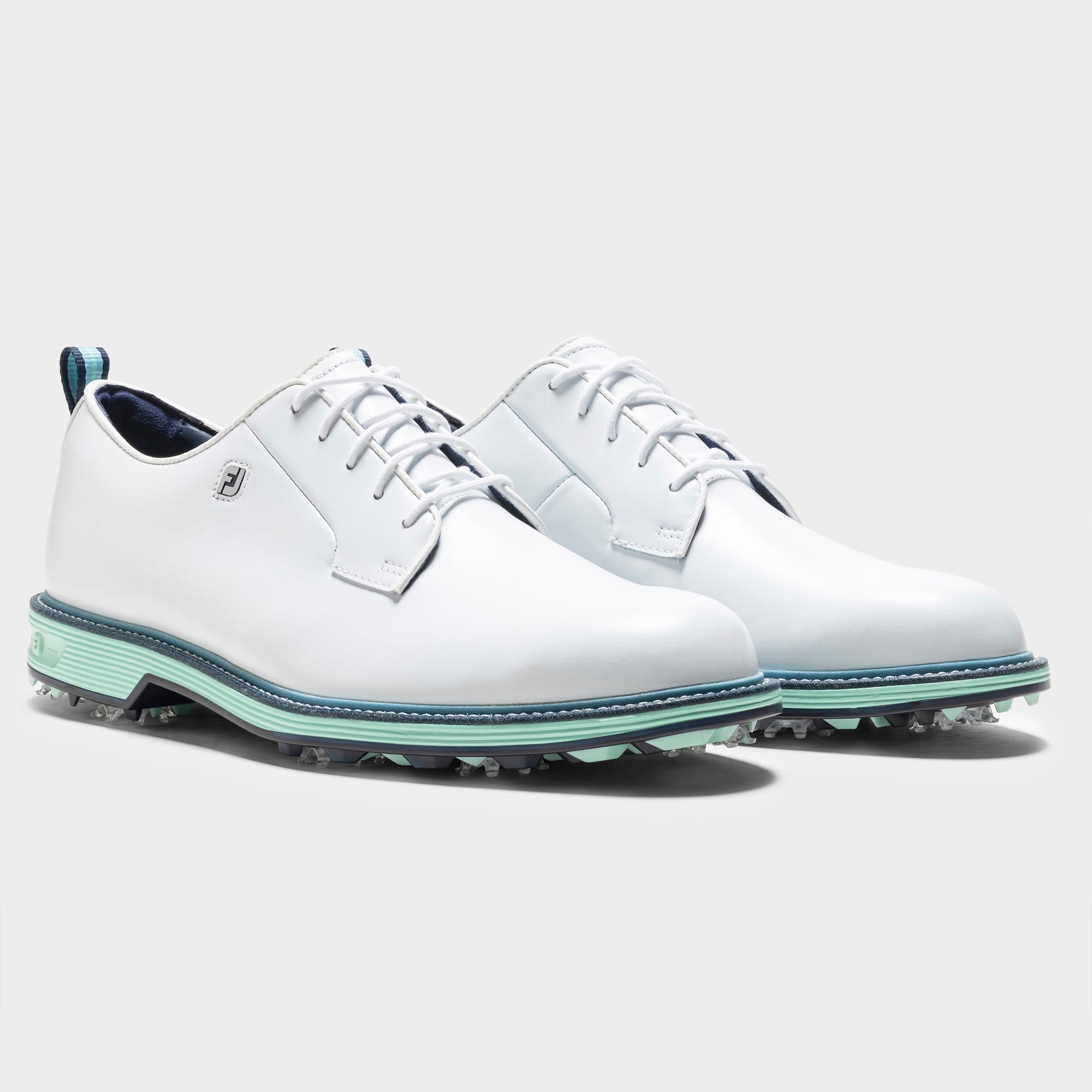 【美品】FootJoy ゴルフシューズ ホワイト/ブルー/グリーン FOOTJOY PREMIERE SERIES FIELD -- WHITE/AQUA – New York Golf Center