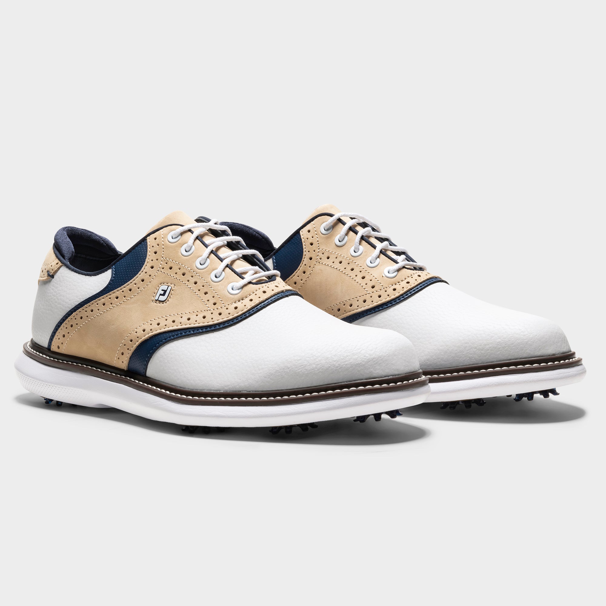 FOOTJOY TRADITIONS LE -- WHITE/KHAKI/NAVY