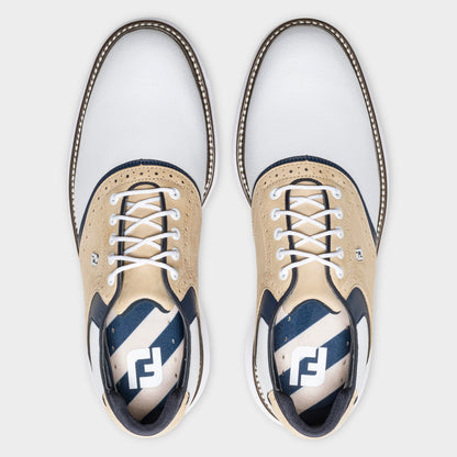 FOOTJOY TRADITIONS LE -- WHITE/KHAKI/NAVY