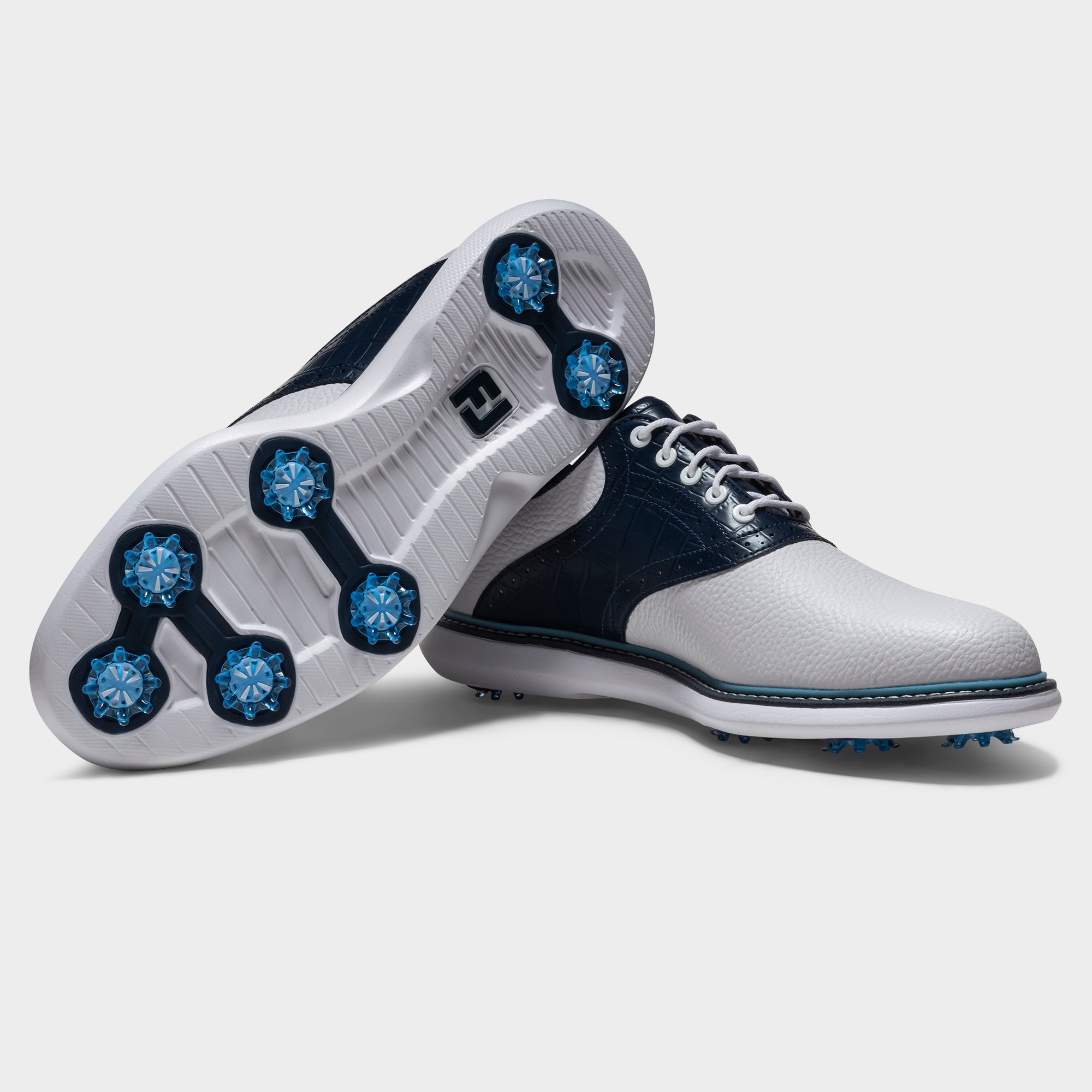 FOOTJOY TRADITIONS -- WHITE/PEACOAT BLUE