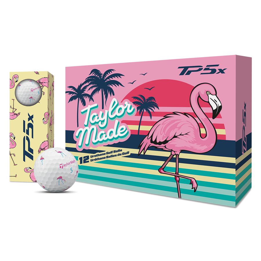 TaylorMade TP5x pix Flamingo Golf Balls