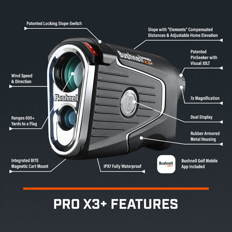 BUSHNELL PRO X3+ LINK LASER RANGE FINDER