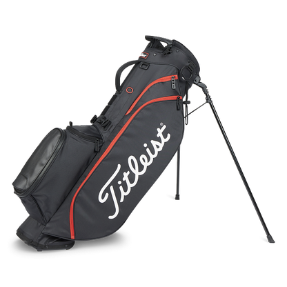 Titleist Players 4 Standbag - BLACK-BLACK-RED