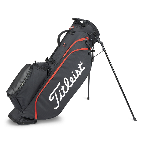Titleist Players 4 Standbag - BLACK-BLACK-RED