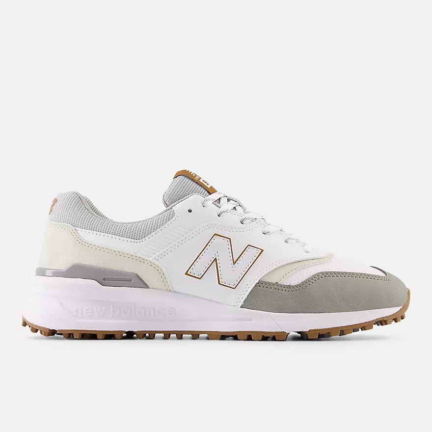 NEW BALANCE 997 SPIKELESS -- WHITE/GREY/BROWN