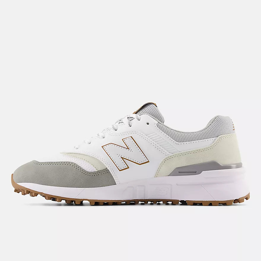 NEW BALANCE 997 SPIKELESS -- WHITE/GREY/BROWN