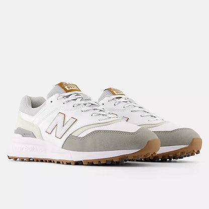 NEW BALANCE 997 SPIKELESS -- WHITE/GREY/BROWN