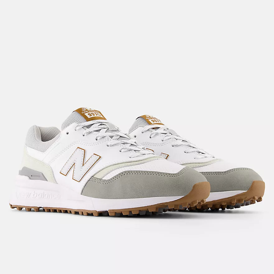 NEW BALANCE 997 SPIKELESS -- WHITE/GREY/BROWN
